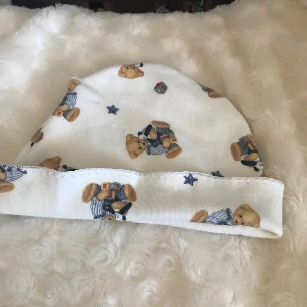 Rare Vintage Handmade Teddy Bear Beanie Cap